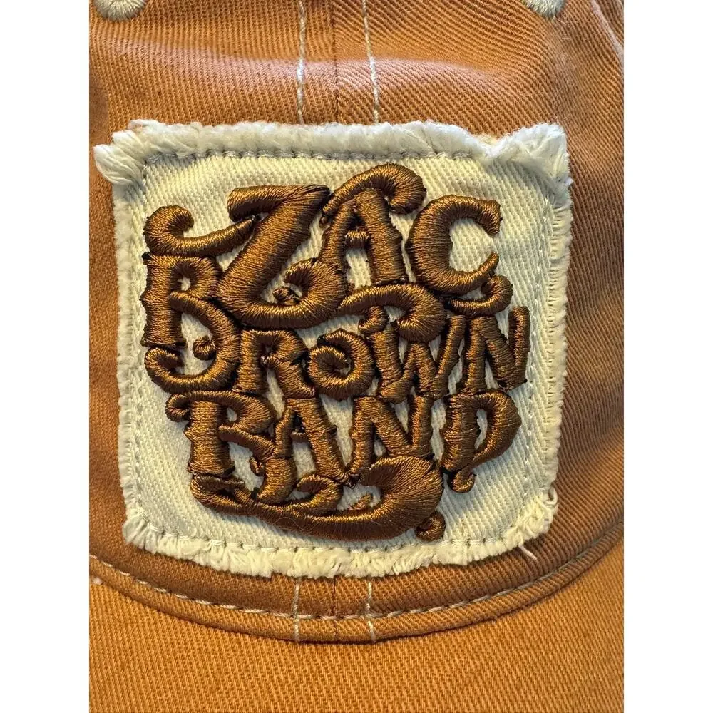 Zac Brown Band Southern Ground Hat Burnt Orange Distressed Strapback Cap ZBB